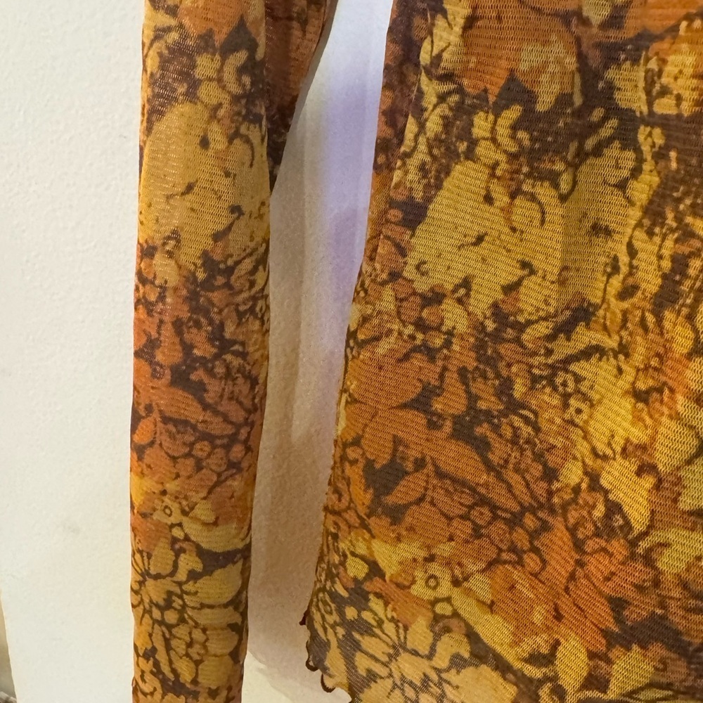 Axcess Sheer Floral Mesh Top| Y2K - Picture 3 of 6